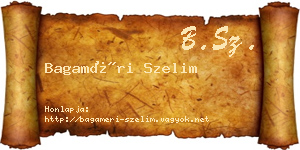 Bagaméri Szelim névjegykártya